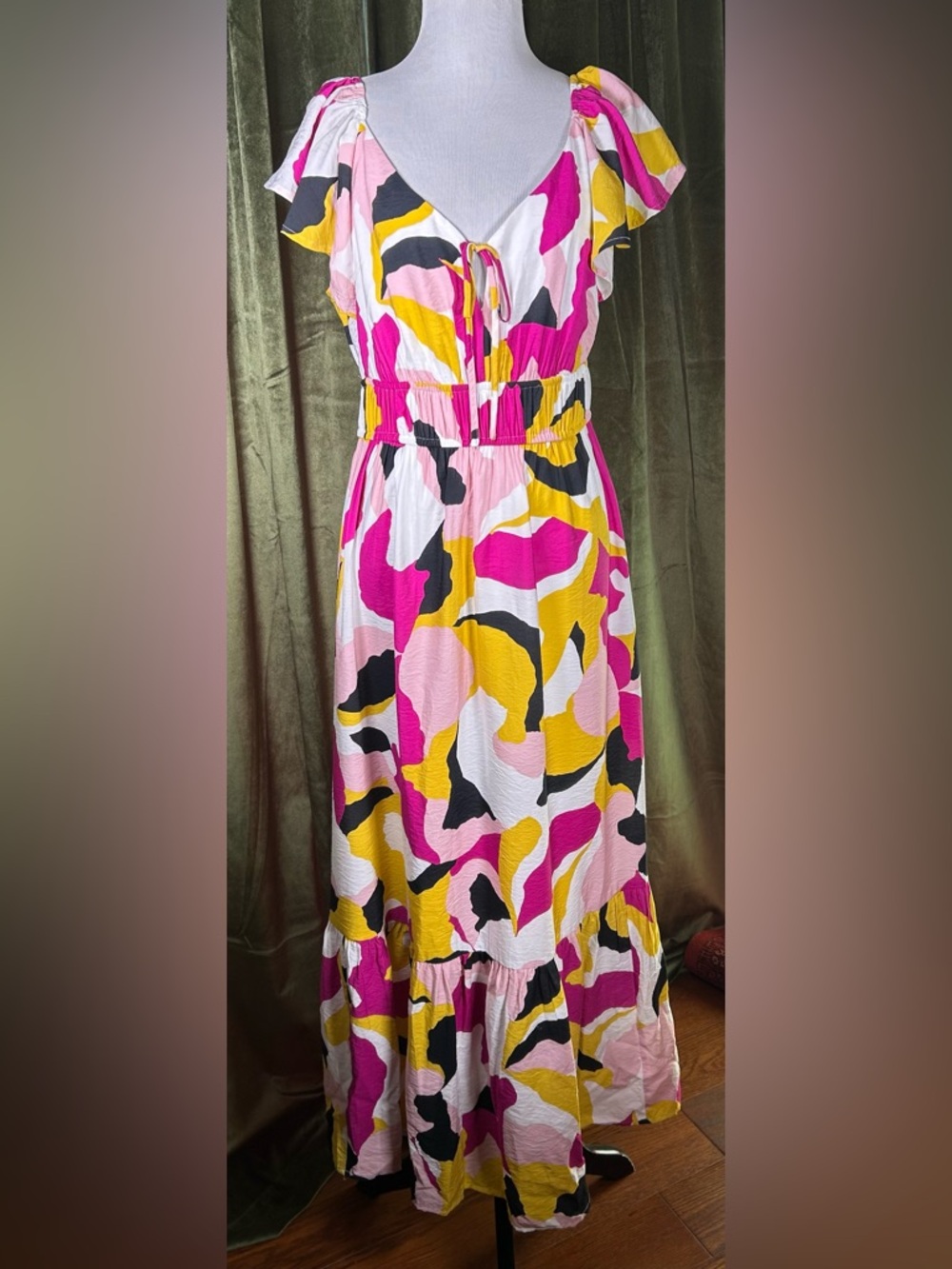 Nine West Multicolor Graphic Art Maxi Dress - Picture 2 of 6